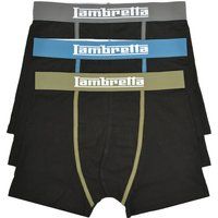 Lambretta - "Classic" Boxershorts für Herren(3er-Pack) (Schwarz)