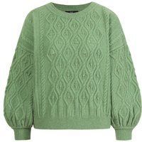 Pullover mit Strukturmuster und Rundhalsausschnitt