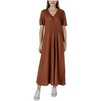 V-Ausschnitt Kurzarm Maxikleid