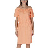 Schulterfreies Minikleid mit kurzen Ärmeln