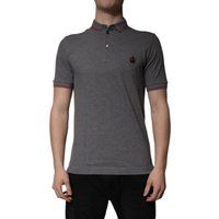 Baumwoll-Poloshirt mit Kronenstickerei