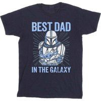 Star Wars - "Mandalorian Best Dad Galaxy" T-Shirt für Herren (Marineblau)
