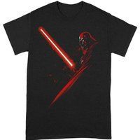 Star Wars - T-Shirt für Herren/Damen Unisex (Schwarz/Rot)