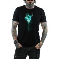 Herren T-Shirt mit Patronus-Print und kurzen Ärmeln