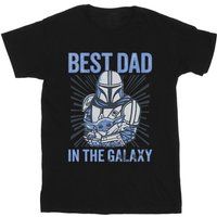 Star Wars - "Mandalorian Best Dad Galaxy" T-Shirt für Herren (Schwarz)