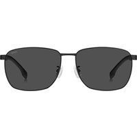 Hugo Boss - Rechteck-Sonnenbrille für Herren (Dunkles Ruthenium/Grau)