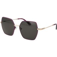 Eckige Lila Metall Vollrand Sonnenbrille