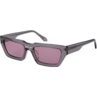 Retro Rechteckige Sonnenbrille mit pinkfarbenen Gläsern