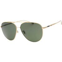 Hugo Boss - "1296" Sonnenbrille für Herren, Titanium-Grau, Edelstahl (Gold/Grün)