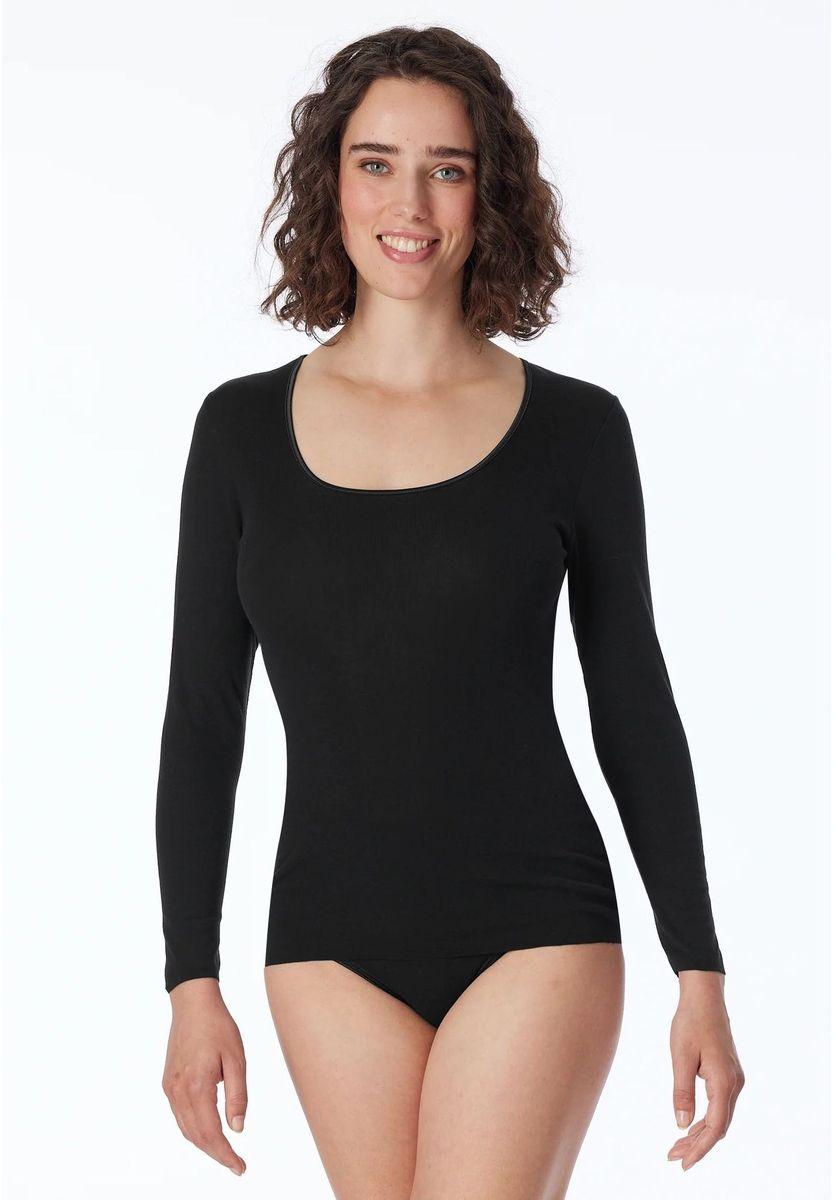 Klassisches Langarmshirt mit Rundhalsausschnitt