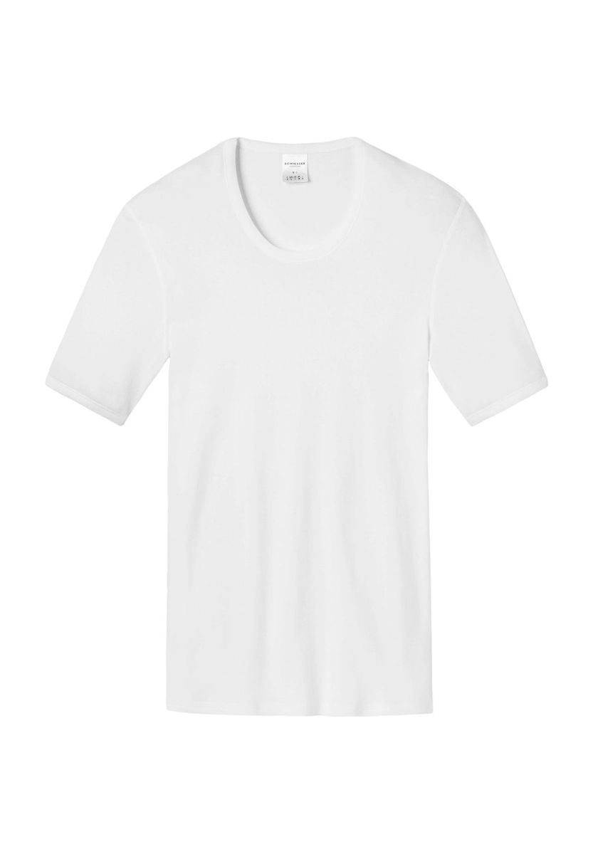 Klassisches weißes Baumwoll-Unterhemd mit kurzen Ärmeln