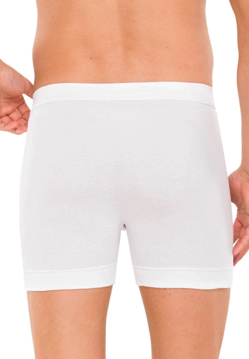 Klassische weiße Baumwoll-Boxershorts