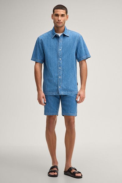 Joop! Jeans Mabrouk Hellblaue Denim Shorts Five-Pocket-Stil Baumwolle