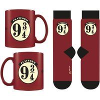 Tasse und Socken Set Bahnsteig 9 3/4