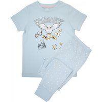 Harry Potter - Schlafanzug mit langer Hose für Mädchen kurzärmlig (Babyblau)