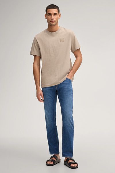 Leon Sommer Mitch Blaue Denim Jeans Gerades Bein Stretch Baumwolle