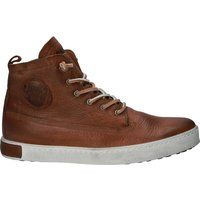 Leder High-Top Sneaker in Braun
