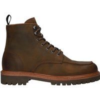 Braune Leder Schnürstiefel mit hohem Schaft