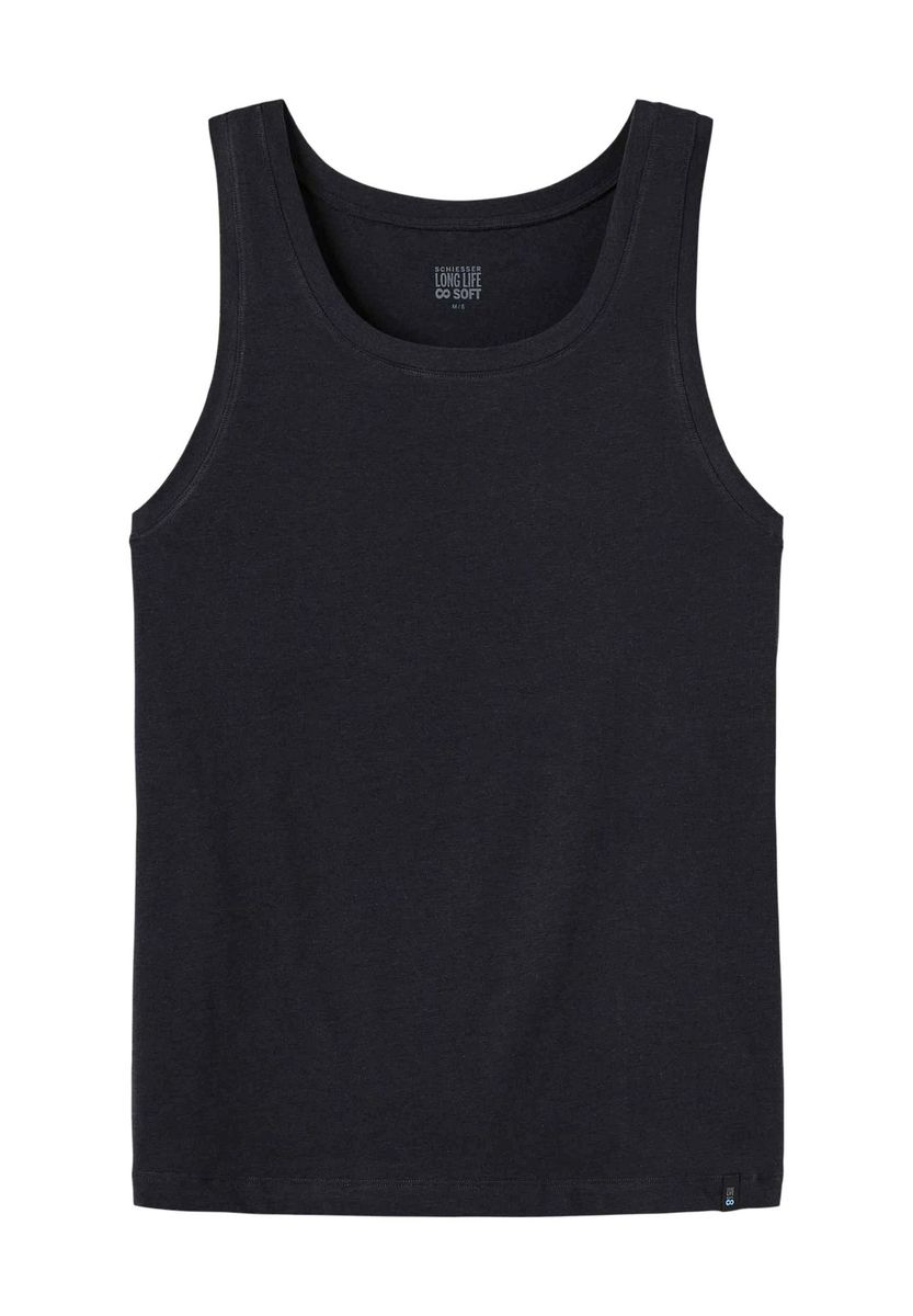 Klassisches schwarzes Baumwoll Tanktop