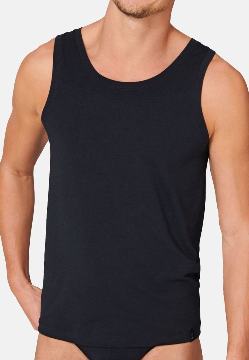 Klassisches schwarzes Baumwoll Tanktop
