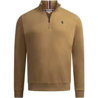 Herren Baumwollmischung Half-Zip Pullover