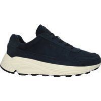 Marineblaue Wildleder-Laufschuhe