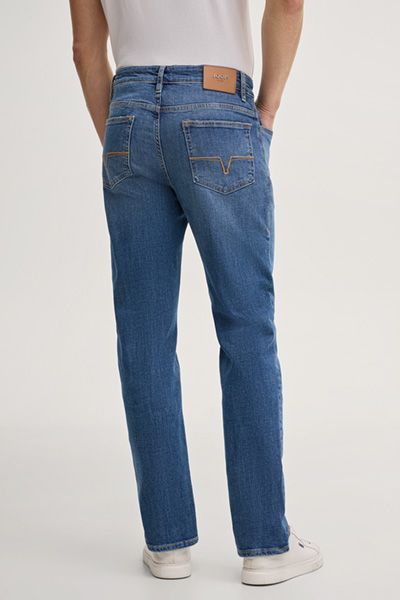 Joop! Mitch Jeans in blauem Stretch-Baumwoll-Denim im Five-Pocket-Stil