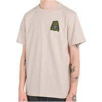 Beige T-Shirt mit Grafikdruck und kurzen Ärmeln