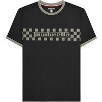 Zweifarbiges Ringer-T-Shirt mit Logo