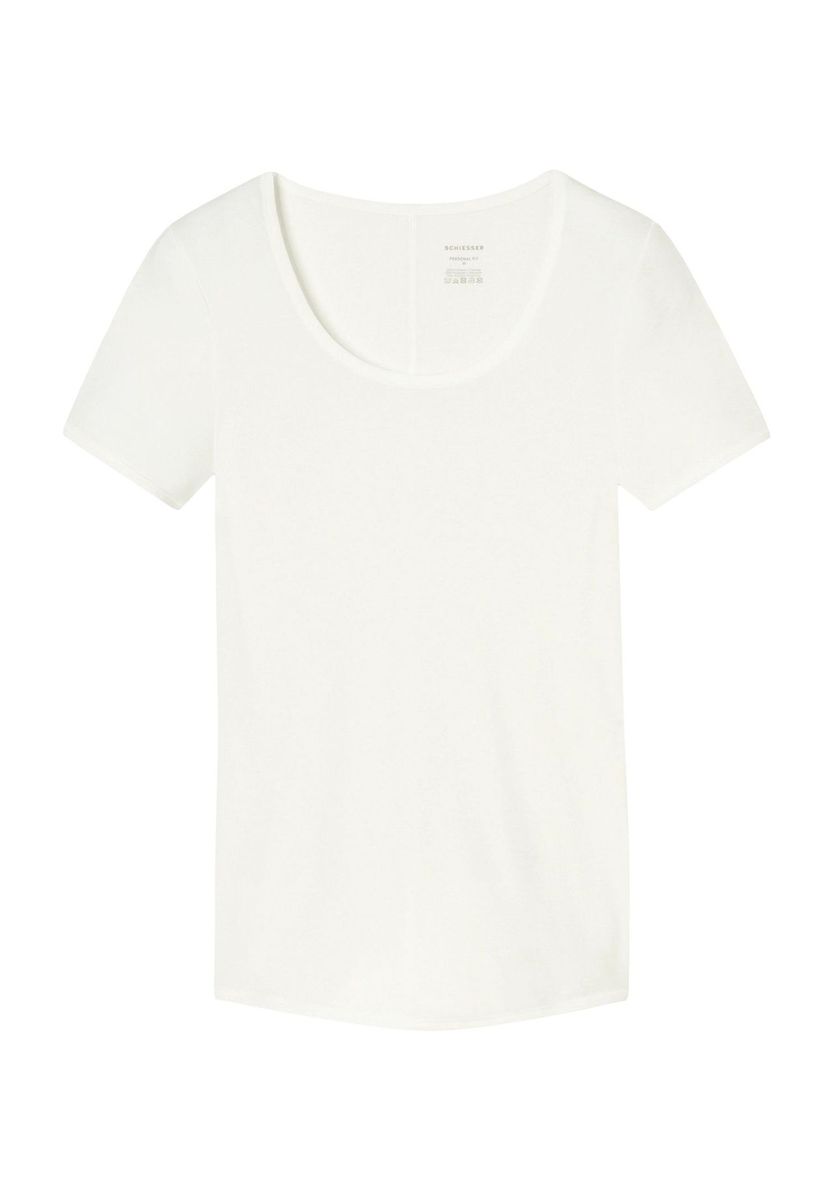 Klassisches weißes T-Shirt mit U-Ausschnitt