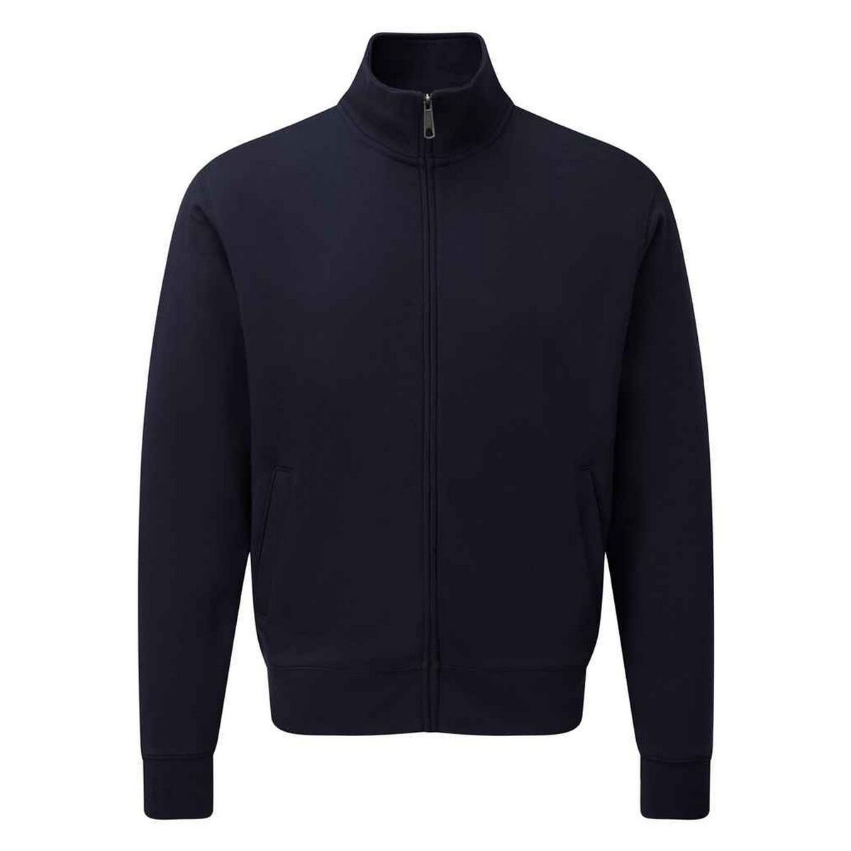 Klassische Herren Sweatjacke mit durchgehendem Reißverschluss