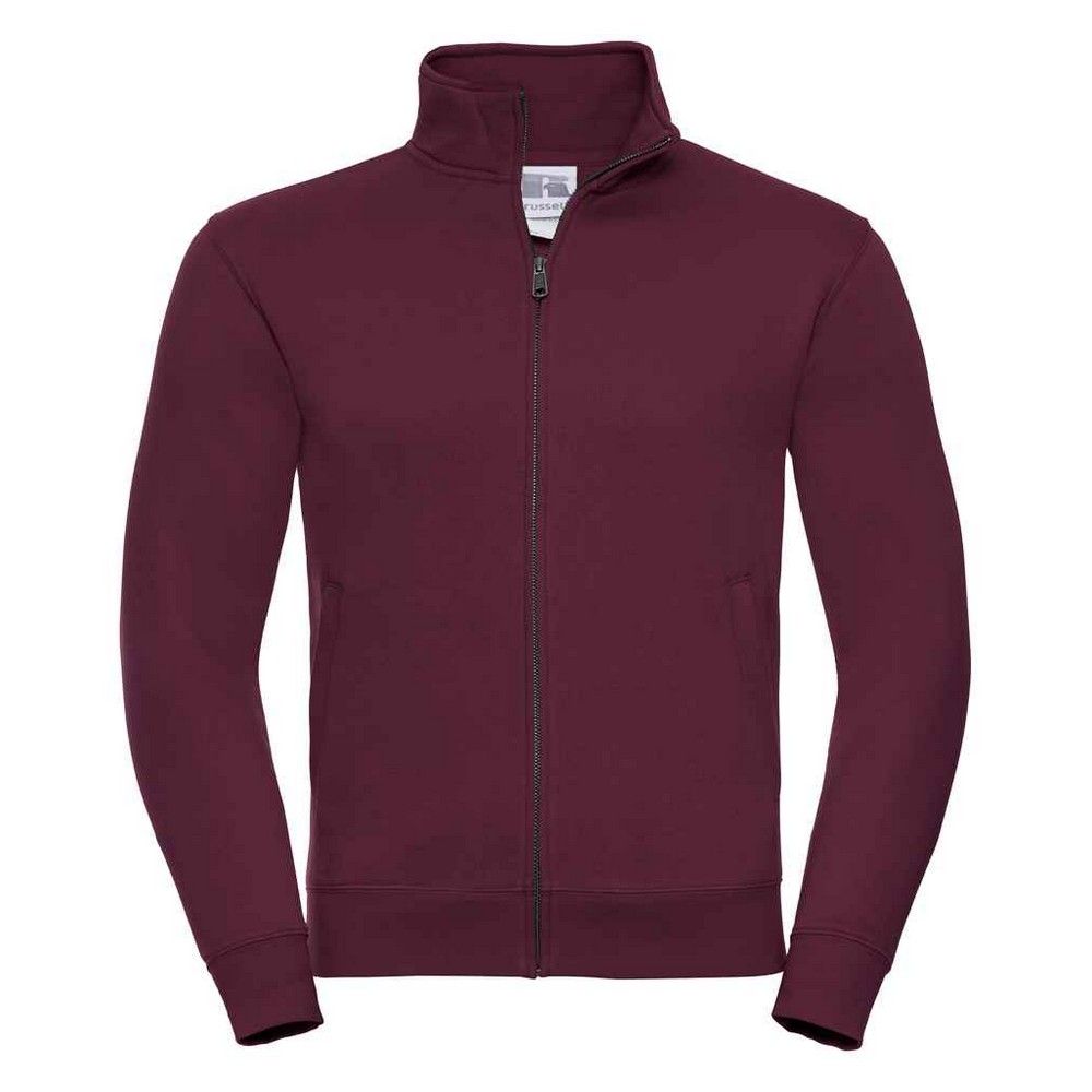 Herren Burgunderrot Sweatshirt Jacke mit Reißverschluss