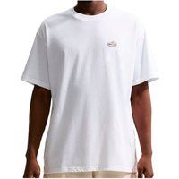 Klassisches weißes T-Shirt mit Grafikpatch
