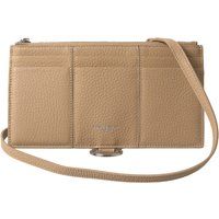 Gekörnte Leder Crossbody-Geldbörse mit Riemen