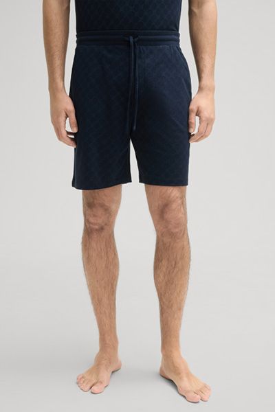 GANT Navy All-Over Muster Baumwoll Lounge Shorts mit Kordelzug