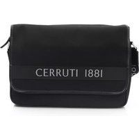 Schwarze Messenger Bag mit Logo