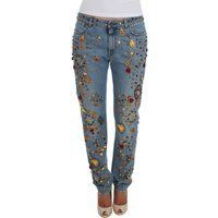 Dolce Gabbana Kristall Jeans Verzierter Denim