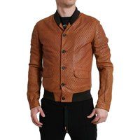 Perforierte Bomberlederjacke