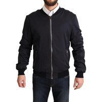 Schwarze Bomberjacke im klassischen Stil