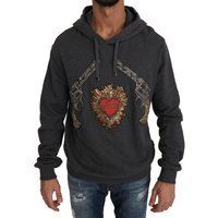 Verzierte Baumwoll-Hoodie Guns And Heart