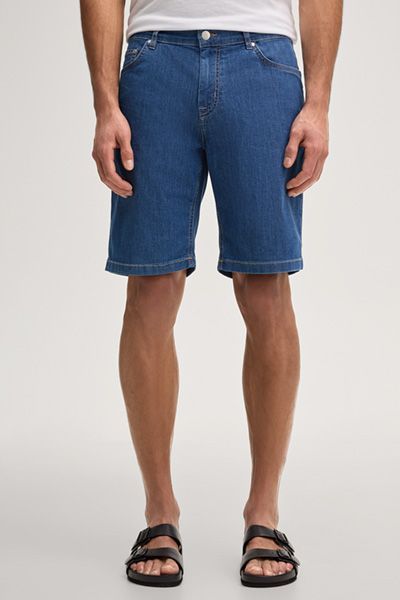 Joop! Mabrouk Herren Sommer Denim Shorts in blauem Stretch-Baumwoll