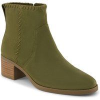 TOMS Delilah Absatz-Suede Damen Khaki Absatz-Stiefeletten