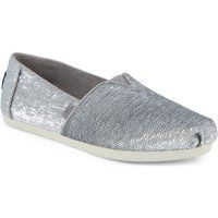 TOMS Alpargata Pailletten Textil Damen Silber Espadrilles
