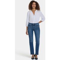 Gerade Jeans mit Verzierung