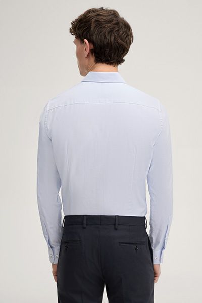 Modern Fit Hemd von Pierce, hellblaues Punktmuster