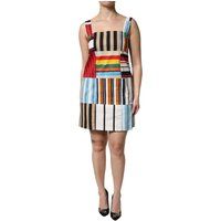 Patchwork gestreiftes Minikleid