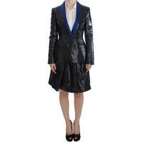Eleganter schwarzer Blazer-Rock-Anzug