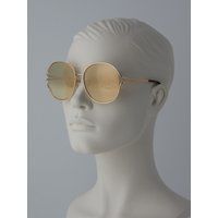 Runde goldfarbene Metallsonnenbrille