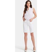 Weiße Denim Bermuda Shorts Bequeme Passform