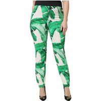 Bedruckte Hose Hohe Taille Slim Fit